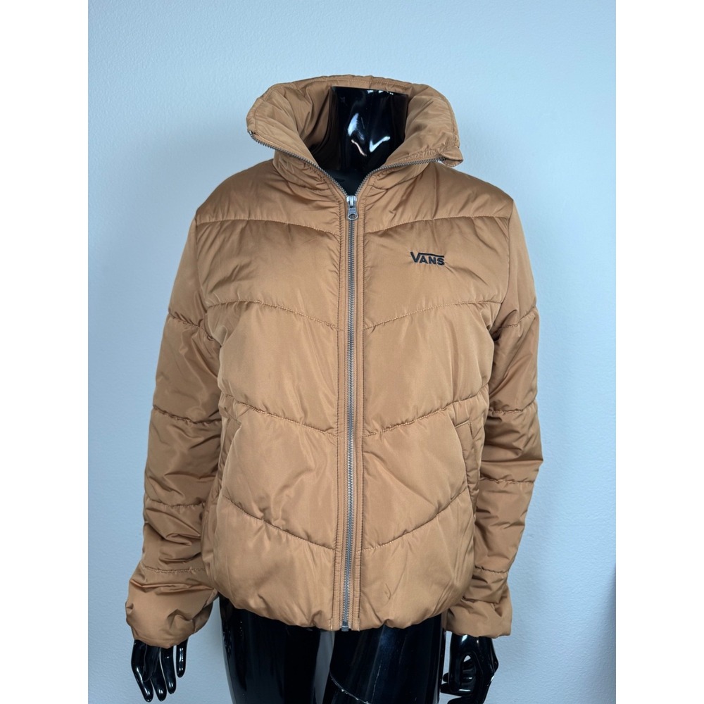 Vans Women's Insulated Puffer Foundry Jacket Tan Water Repellent Size S